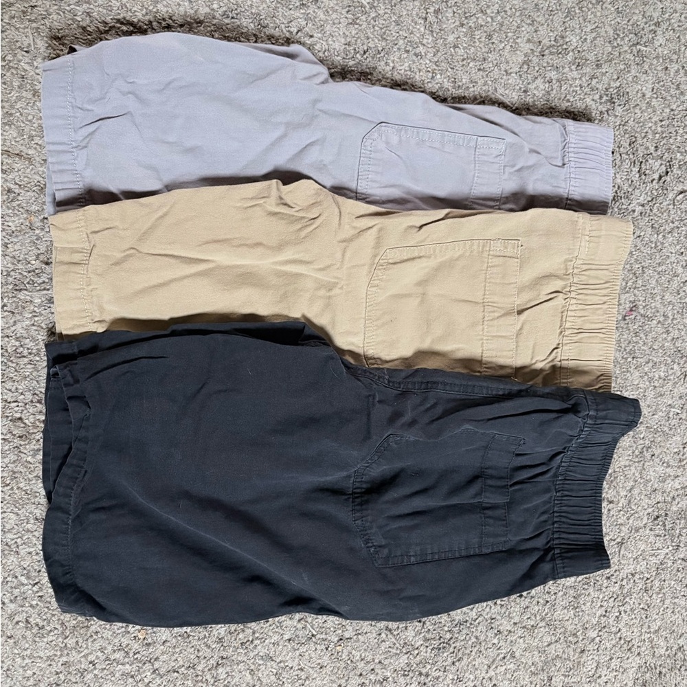 Casual Shorts Set in Black, Tan, and Gray